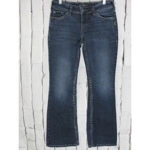 Silver Women Jeans Size 30 X 32 Blue Suki Surplus Midrise Boot Cut Blasted Denim